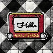 Etch A Sketch Iron On Patch Retro