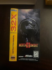 Mortal Kombat II (Sega 32X, 1994) Great Condition Cib
