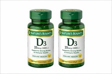 Vitamin D3 1000 IU 240 Each 2 Nature  s Bounty Softgels Immune  Bone Support