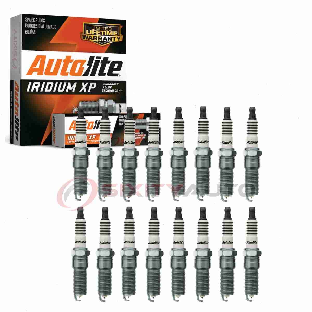 16 pc Autolite Iridium XP Spark Plugs for 2005-2010 Jeep Grand Cherokee 5.7L pa
