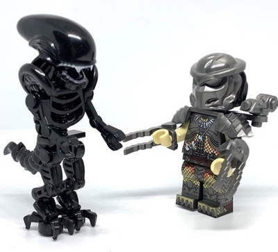 #ad Custom Predator Battle Armor And Xenomorph AVP Aliens Predator Minifigure 2 Pack $30.00