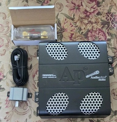3000W 1ohm Monoblock Full Range Class D Brazilian Amplifier Bass Knob Audiopipe