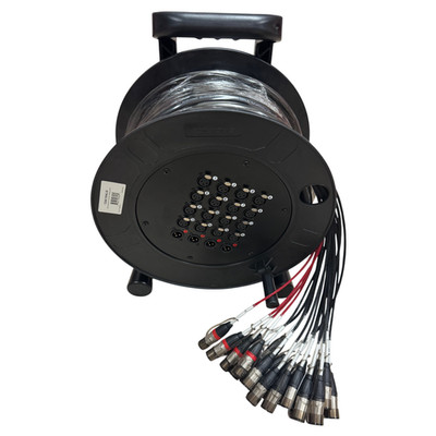Roxtone 16x4 Channel XLR Stage On-Reel Snake Cable - 30 Meters (98.43 ft.)
