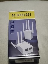 AC 1200 Mbps dual band wi-fi wireless repeater, extender, white, open box