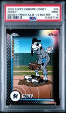 2025 Topps Chrome Disney  Goofy #24 MLB Home Jersey Black RF /10 - PSA 9 POP1 ‼️