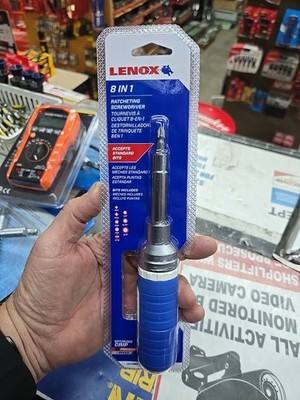 LENOX LXHT60902 8-in-1 Ratcheting Screwdriver 12'' Metal Magnetized Tip