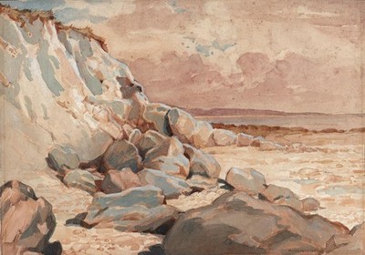 Percival John Walford 1893-1978 Aquarell Gemälde nahe Beachy Head Eastbourne