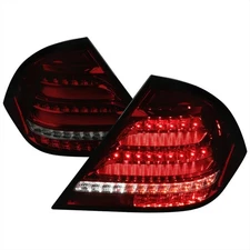 Spec D Tuning Class Sedan W203 LED Sequential Tail Lights with Red & Smoked Lens