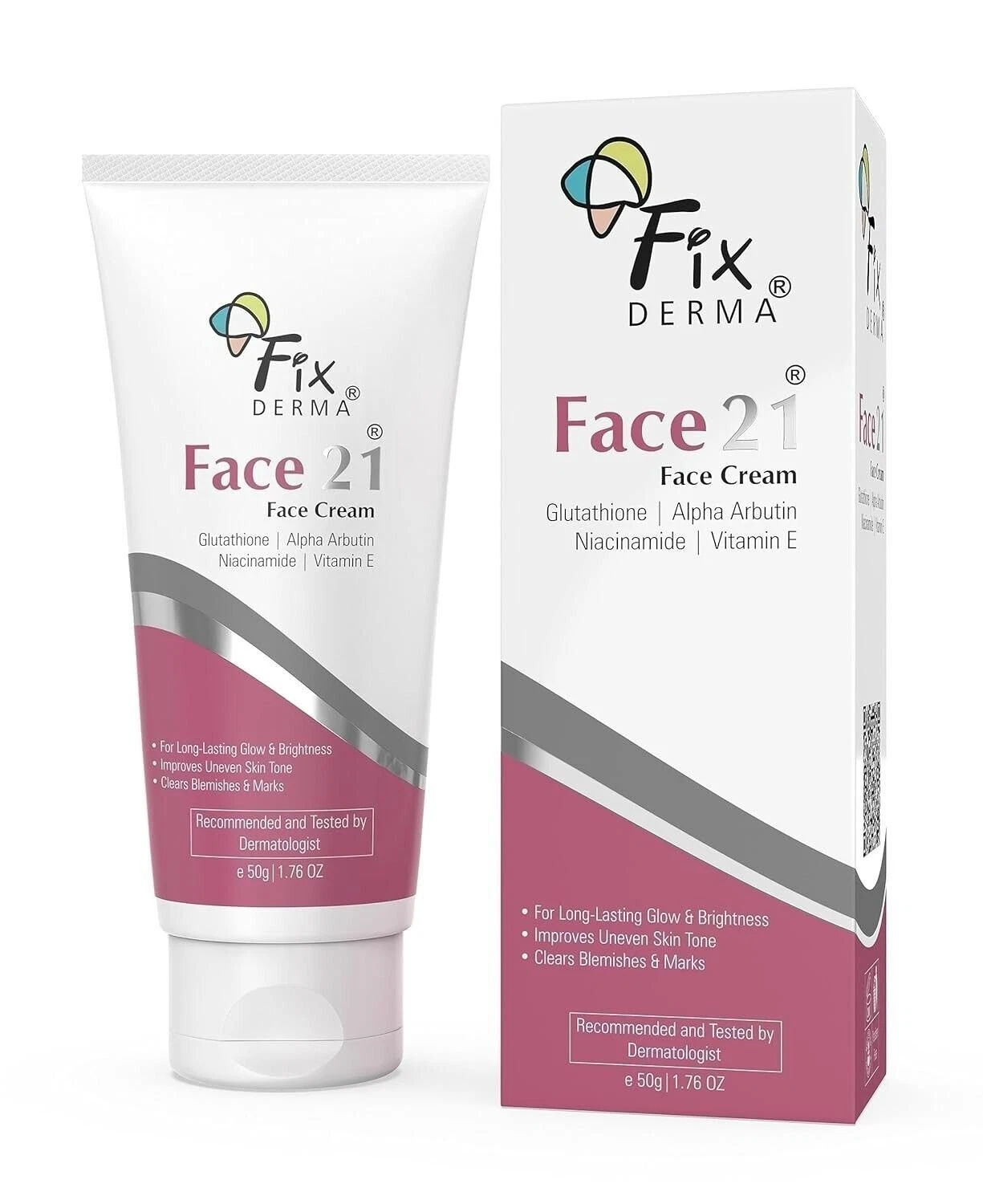 Fixderma Face 21 Cream, Anti Ageing Cream for Women, Skin Brightening Cream, 50g