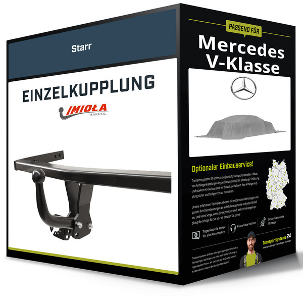 Starre AnhäNgerkupplung für Mercedes V-Klasse 96- Typ W638 Imiola Hak-Pol NEU-image