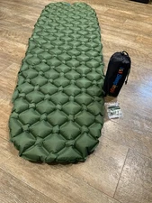 Camping Sleep Pad Backpacking Hiking Inflatable No Pump Required 74" x 22" x 2"