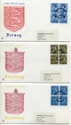 1968 4d/5d REGIONALS GREAT BRITAIN QE2 SET of 12 ILLUS.  FDC REGIONAL FDI PMKS