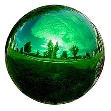12 Inch Stainless Steel Gazing Globe Mirror Ball, Colorful and 12 Inch Green 