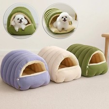 Thermal Cat Cave Winter Warm Plush Bed Enclosed Soft Pet Cave Cat Dog 45 30 19CM