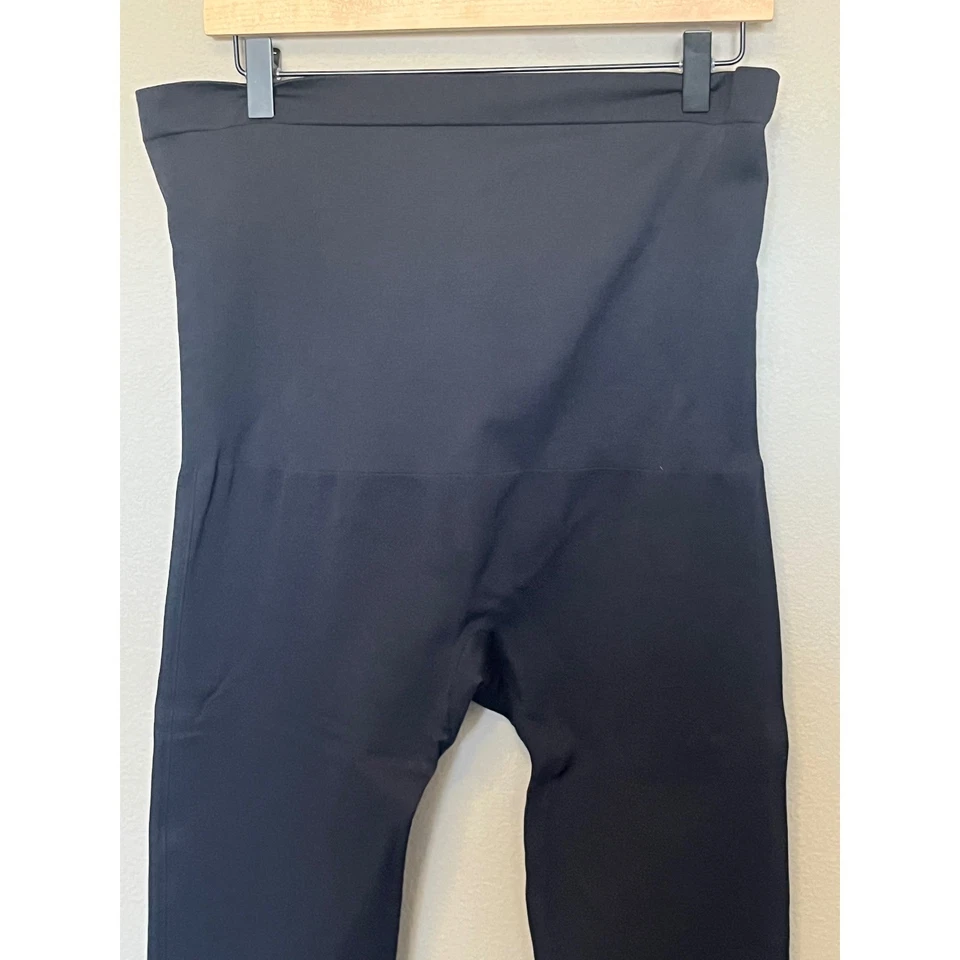 Spapermint Black High Waist Shaping Leggings Capris Tummy Control - Image 2 of 4