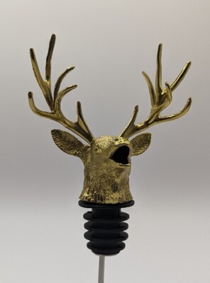 Jägermeister Spout Deer Head Metal Gold Doser Attachment 0.7 1.0 L Booze