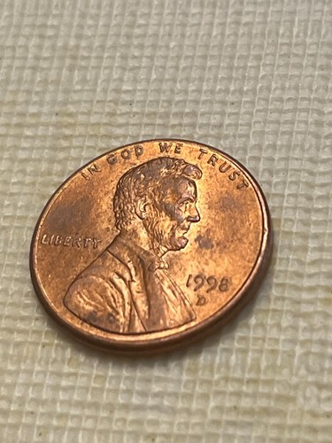 1998-D 1c Red Lincoln Penny DO closed AM #3 - Picture 4 of 4