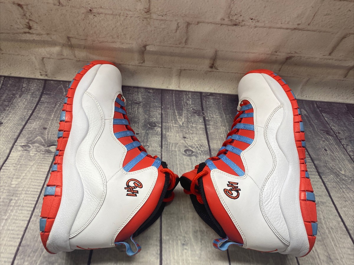 Nik Air Jordan 10 Retro Chicago Flag Shoes 310805-114 Men's Size 8