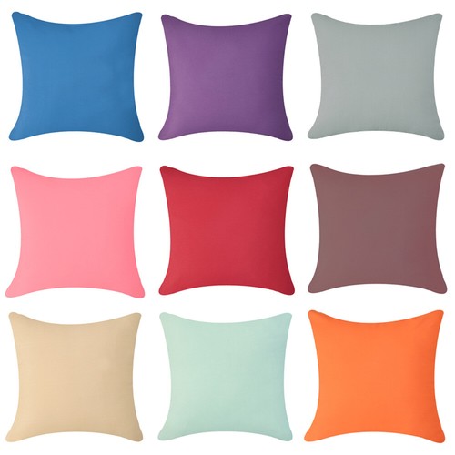 Solid Color Cushion Cover Waterproof Pillow Case Home Sofa Car Office Large Size - Picture 1 of 9