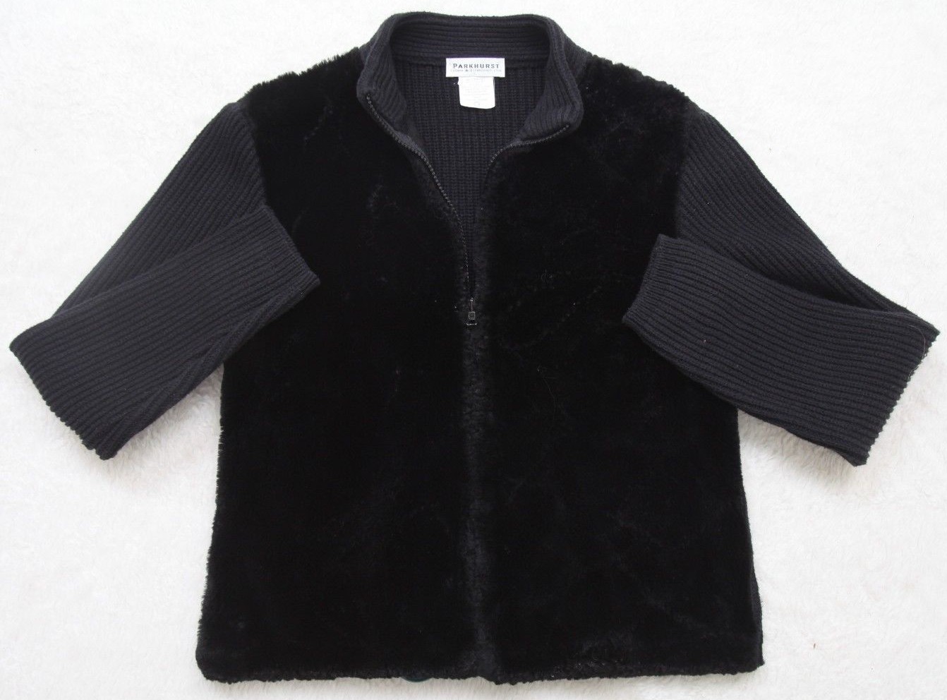 ALTRA Giacca Cappotto Nero Parkhurst Donna Piccola Zip Tinta Unita Cotone Acrilico Donna JKT173