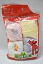 Sesame Street Socks Booties Size 9-24 Months Girl's