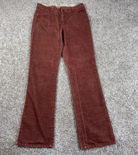 80s Wrangler Corduroy Pants Women's 11/13 32 x 36 Rust Ideal Zipper