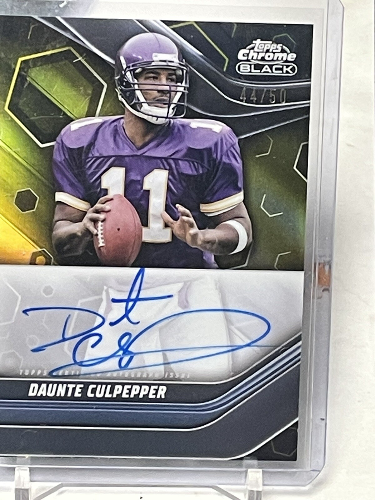 2023 Topps Chrome Black Composite Daunte Culpepper Gold Refractor Auto # /50