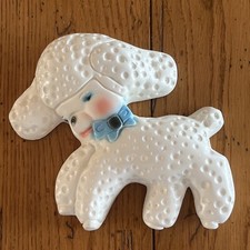 VINTAGE CHALKWARE LAMB - Nursery Room/Spring Decor. Beautiful Condition 