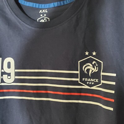 フランス代表 BENZEMA 19番 シャツ Lサイズ France Benzema 19 Team T-shirt - Navy