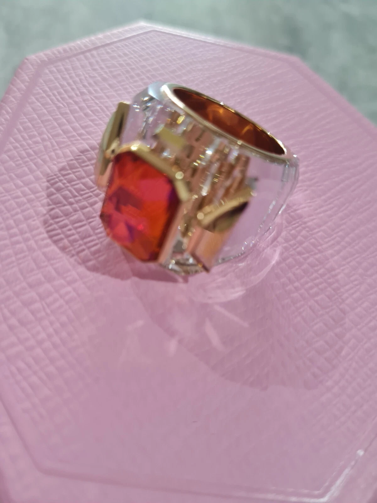 Swarovski Chroma Cocktail Ring Orange Crystal 5607364 RRP: £280