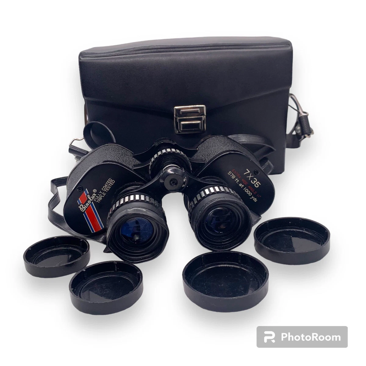 VTG Binolux Binoculars 7x35 Extra Wide Angle W Hard Shell Case 578