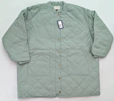 Universal Thread Women's Quilted Jacket Chore Coat Size 3X Green Oversized NEW