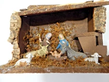 Vintage Nativity Set Manger Scene Made in Italy Christmas