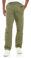 Mens Pants Cotton Stretch Slim Fit Belt Zip Fly Trouser Casual Work School