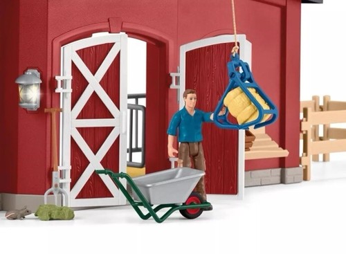 Schleich Farm World Large Red Barn w/ Animals & Person Kids 92 Piece PlaySet NIB - Picture 8 of 8