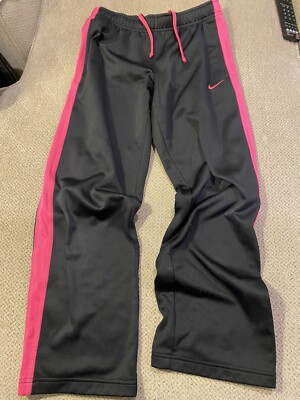 black and pink nike sweatpants