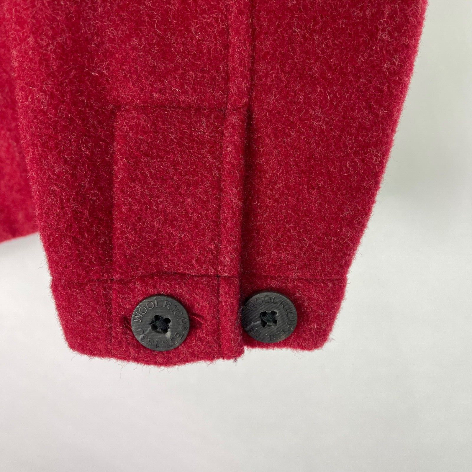 Woolrich Ruby Red Heather Wool Jacket Coat 3 Pock… - image 4