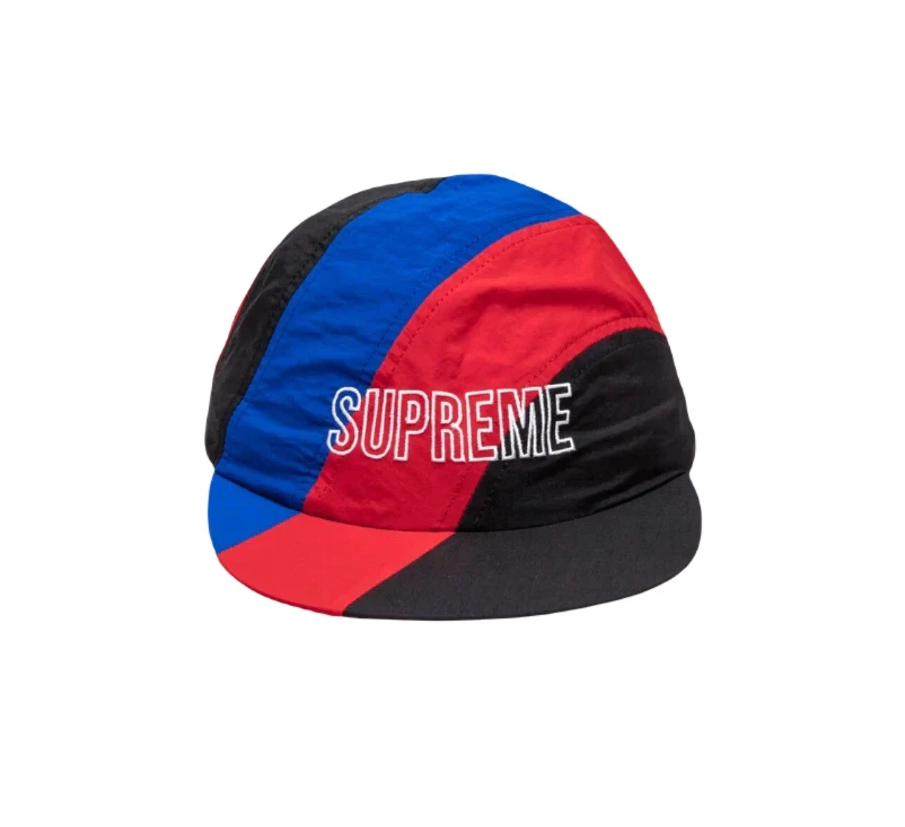 Chapeau nylon à rayures diagonales Supreme   Rouge
