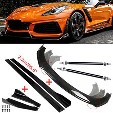 Front Rear Bumper Lip Spoiler Body Kit Splitter Side Skirt For Chevy Corvette Front Rear Bumper Lip Spoiler Body Kit Splitter Side Skirt For Chevy Corvette