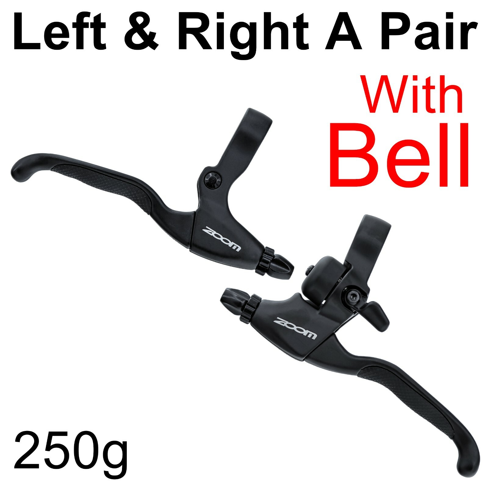 ZOOM Brake Lever with bell Aluminum Alloy V Brake Disc Brake Levers eBay