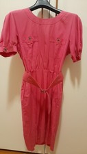 Vestito vintage in cotone Marella colore fucsia taglia M
