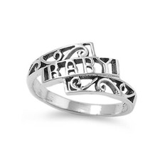 Sterling Silver Scroll Baby Ring
