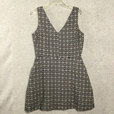 Gap Dress Women’s 10 Multicolor Print Sleeveless V Neck Linen Casual
