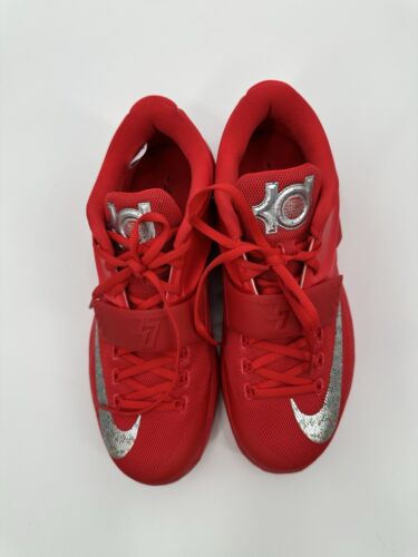 Nike KD 7 'Global Game' Basketball Shoes Mens Red/Silver Kevin Durant Size 8.5 - Foto 5 di 8