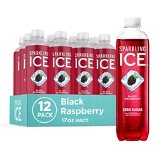 Sparkling Ice Black Raspberry Sparkling Water Zero Sugar Flavored Water with ...