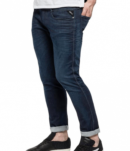 Pantalon Chino Replay Benni Hyperflex - Homme - Taille W30/L32 - Coupe Droite - Bleu Denim Extensible - Neuf