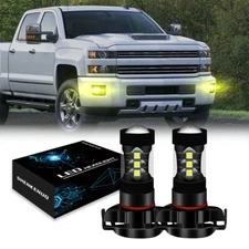 5202 LED Fog Light Bulbs 3000K For Chevy Silverado 1500 2500 3500 HD 2007-2015