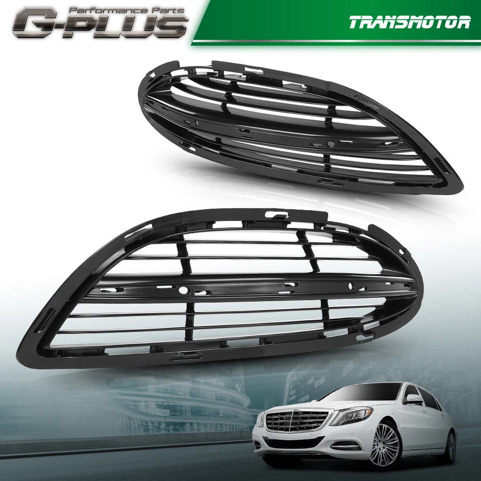 Parachoques delantero antiniebla cubierta rejilla apta para Mercedes-Benz Clase S W222 2013-2020 Foto 2 de 4