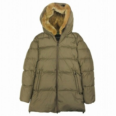 Duvetica ARWEN Rabbit Fur Down Coat Jacket Blouson Outerhooded 