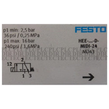 NEW Festo HEE-D-MIDI-24 172959 On/Off Valve